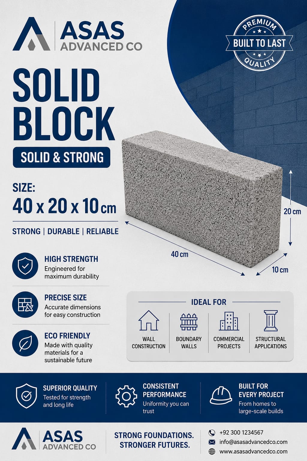ASAS Advanced Co concrete block production factory in Saudi Arabia